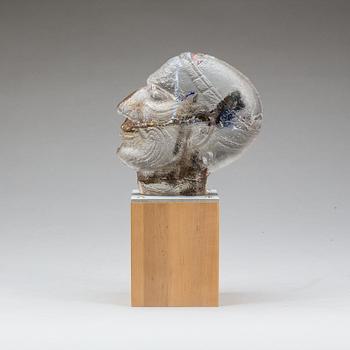 SKULPTUR, glas. Bertil Vallien. "Indianhuvudet". Signerad och numrerad 53/250.