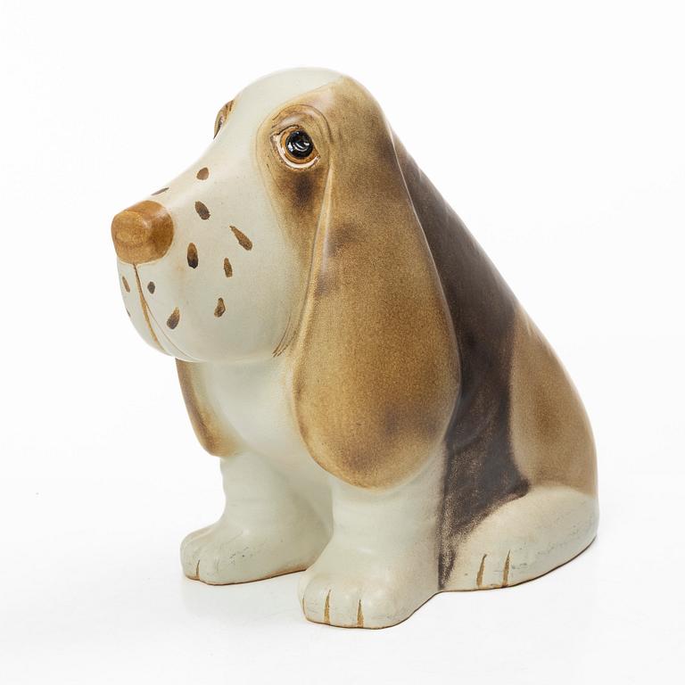Lisa Larson, a 'Basset Maxi' ceramic sculpture, K-Studion Gustavsberg, Sweden.