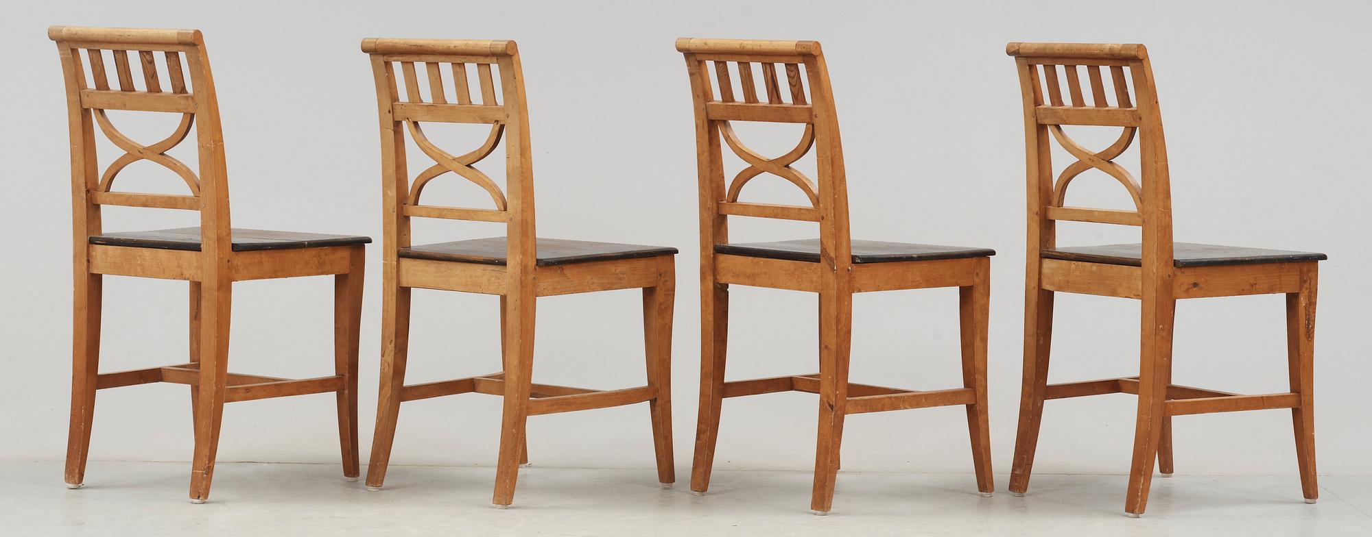 STOLAR, 4 st, sk Östgötastolar, 1800-tal.