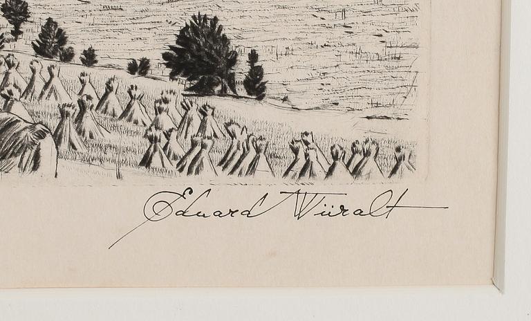 EDUARD WIIRALT, etsning, signerad och daterad 1943.