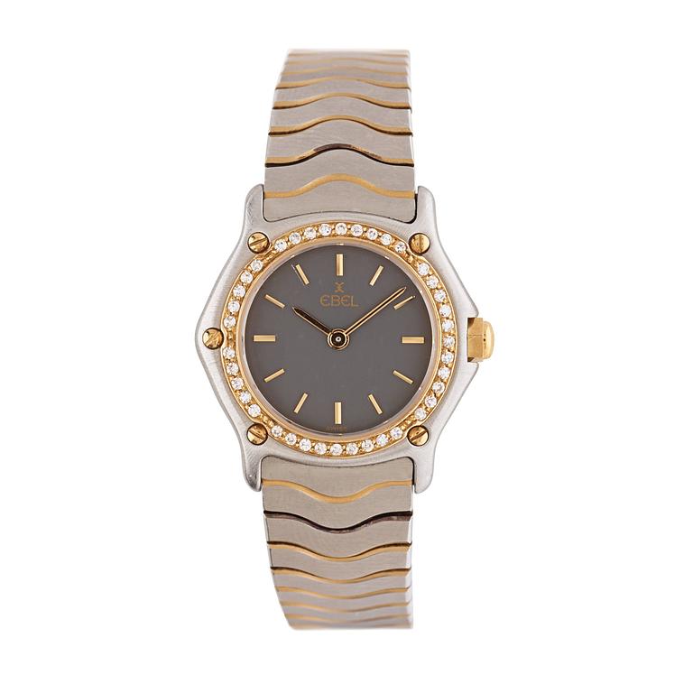 Ebel. Steel / gold. Quartz. Ø 23 mm.