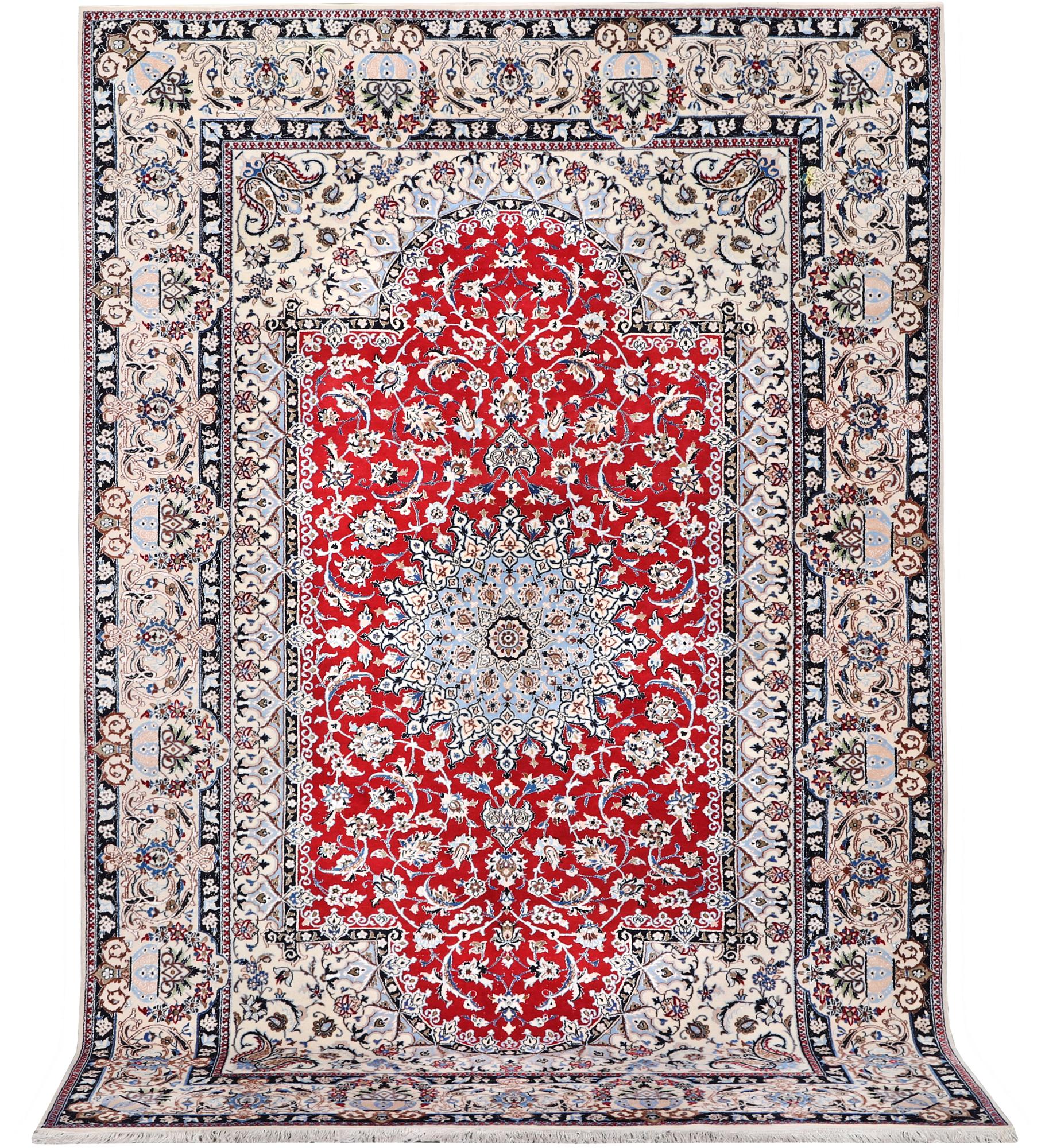 Matta, Nain part silk, 6 laa, ca. 303 x 184 cm.