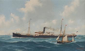 John Henry Mohrmann, Hermes ship on the rolling sea.