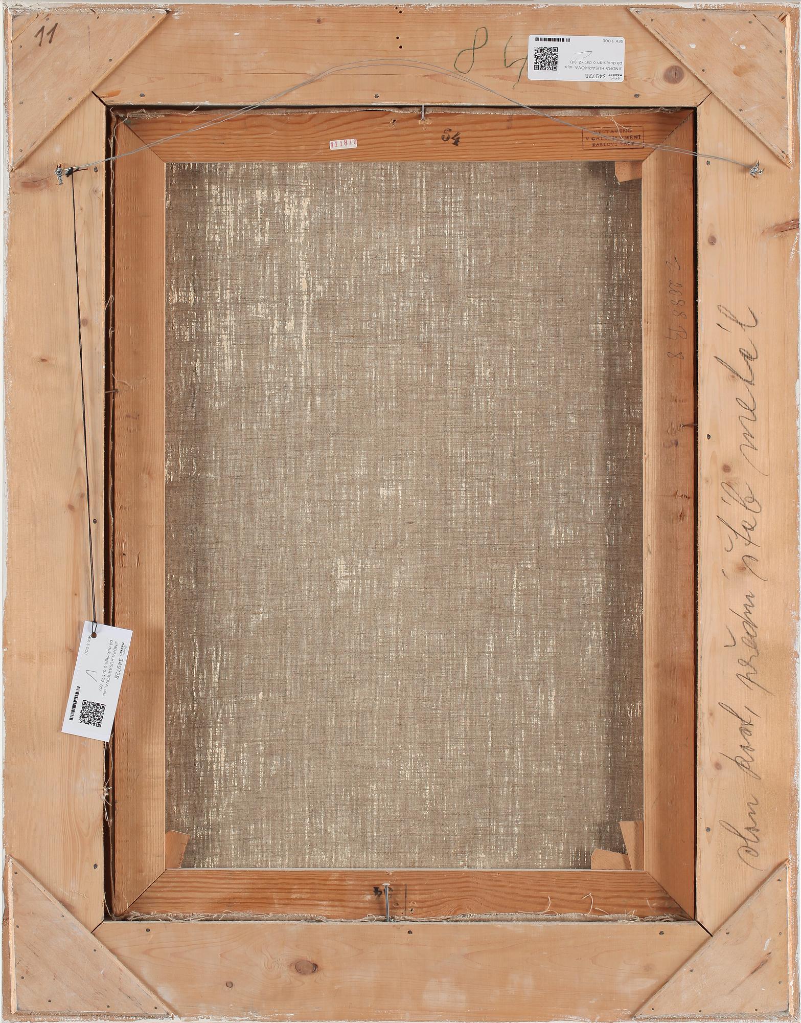 JINDRA HUSARIKOVA, olja på duk, sign o dat 72.