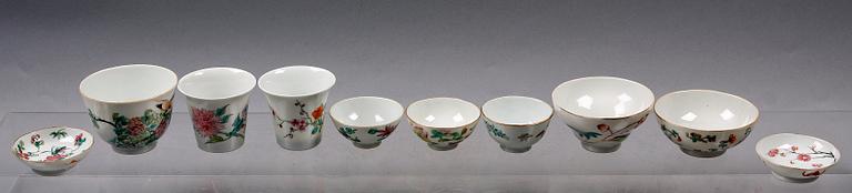 PARTI PORSLIN, 10 delar, Kina, 1900-tal.