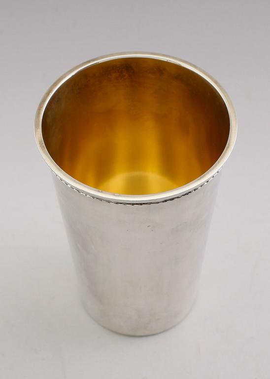 BÄGARE, silver, S A Gillgren, GAB, Stockholm 1970. Vikt ca 365 gram.