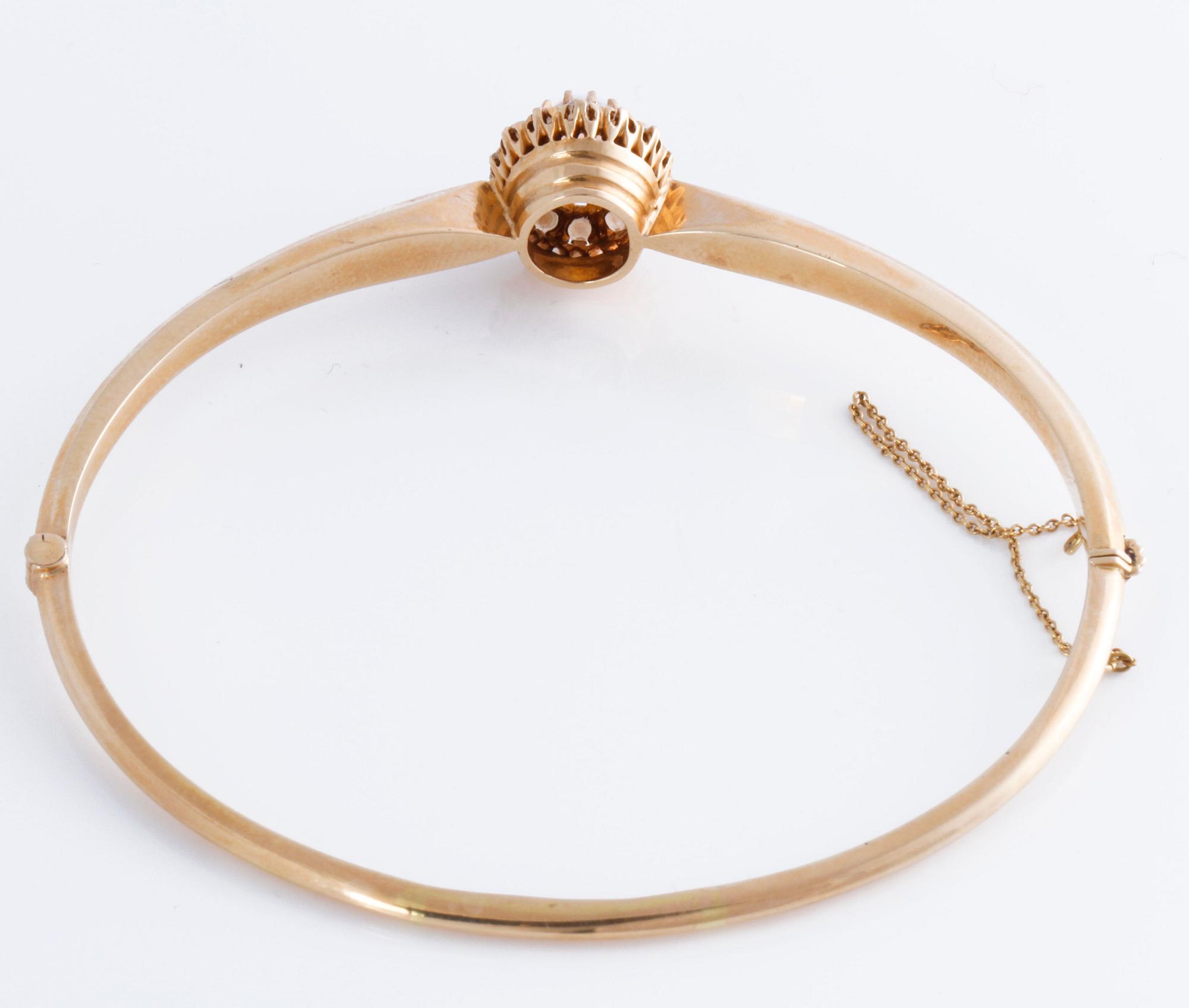 ARMRING, med opal och orientaliska pärlor, Gustav Dahlgren & Co, Malmö, 1917.