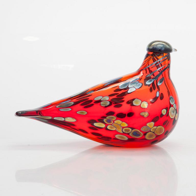 Oiva Toikka, glasfågel, signerad O. Toikka Nuutajärvi.