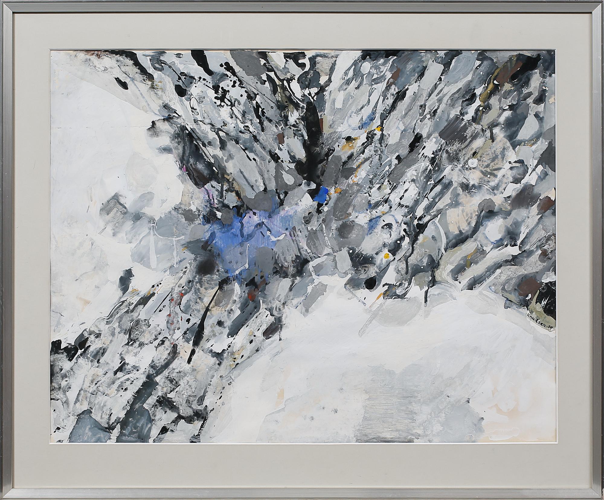 LEIF KNUDSEN, gouache, signerad.