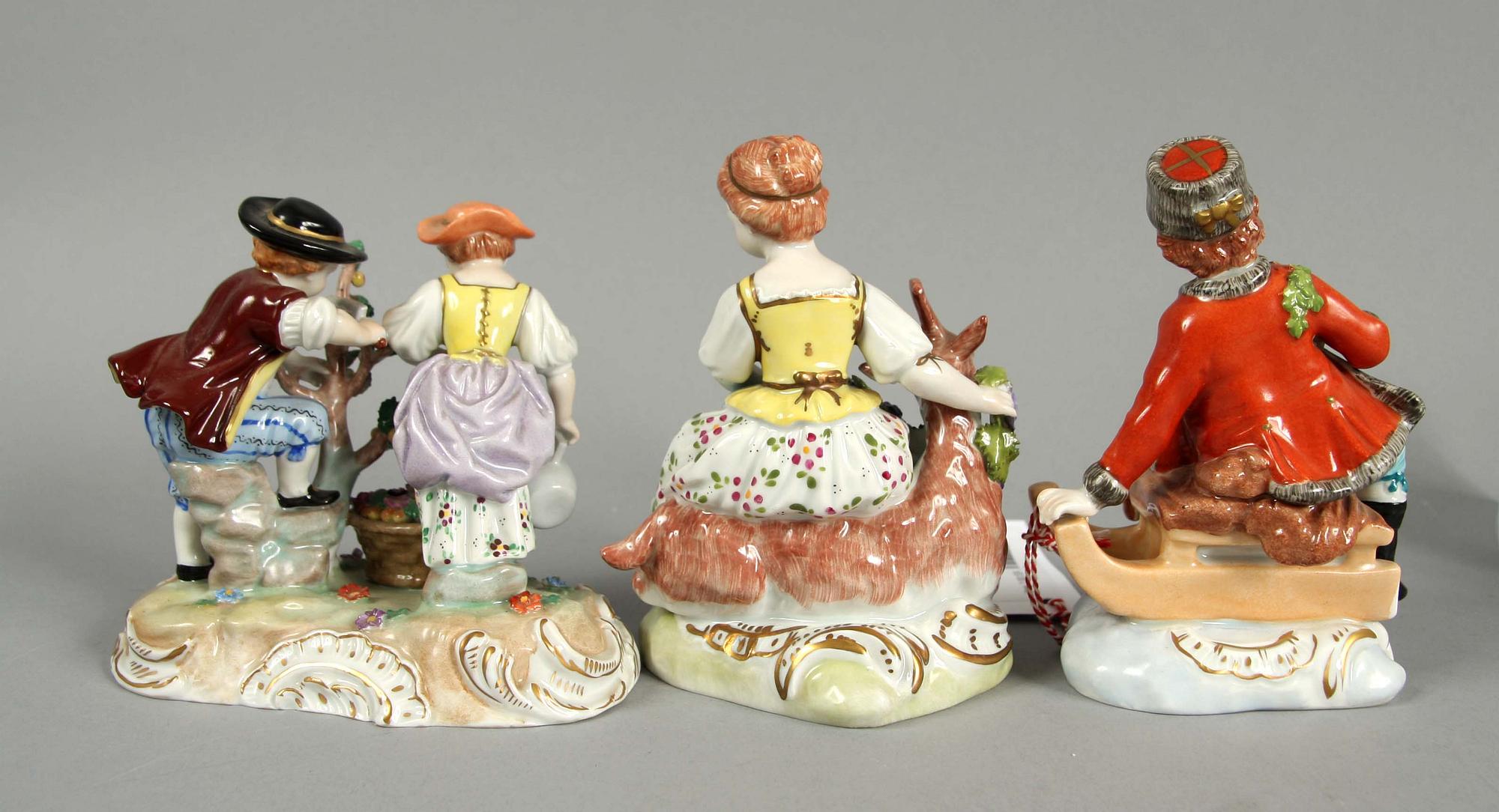 FIGURINER, 5+1 st. Porslin, Dresden mm.