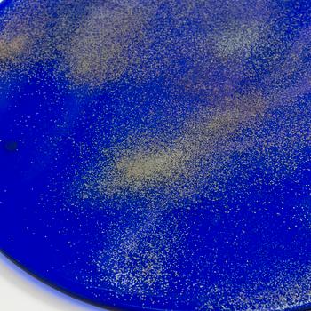 Oiva Toikka, Fat / underlägg, 2 st, glas, signerade O. Toikka Nuutajärvi.