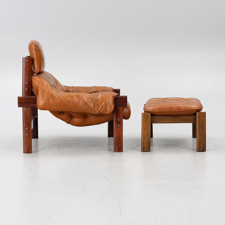 Percival Lafer, armchair with footstool, Lafer MP, Brazil, 1960s/70s.
