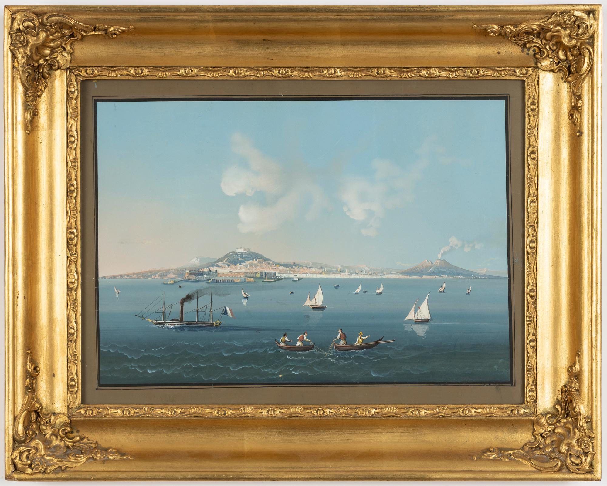 Okänd konstnär, omkring 1860, Vedutor, ett par.