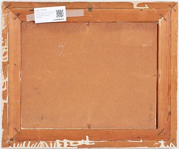 OKÄND KONSTNÄR, olja på pannå, signerad J. Rix, och daterad 1958. Möjligen Danmark.