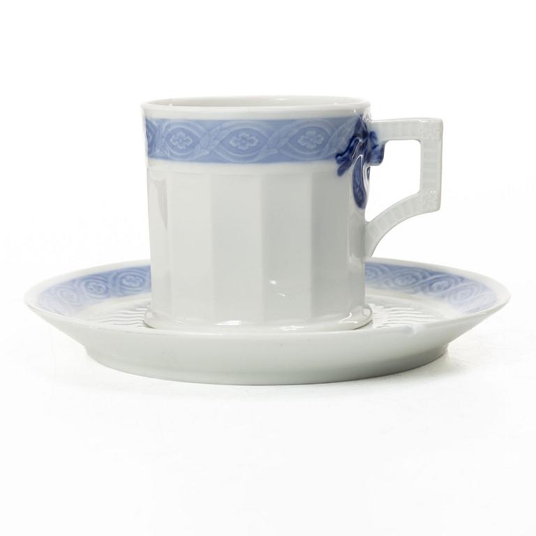 Royal Copenhagen, A 26 peice coffee set "Blue Vifte", Denmark.