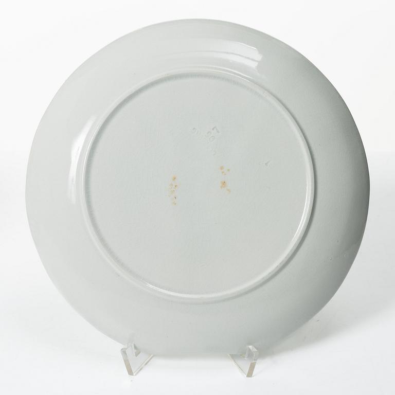 Twelve crayfish plates, Gothenburg, circa 1900.