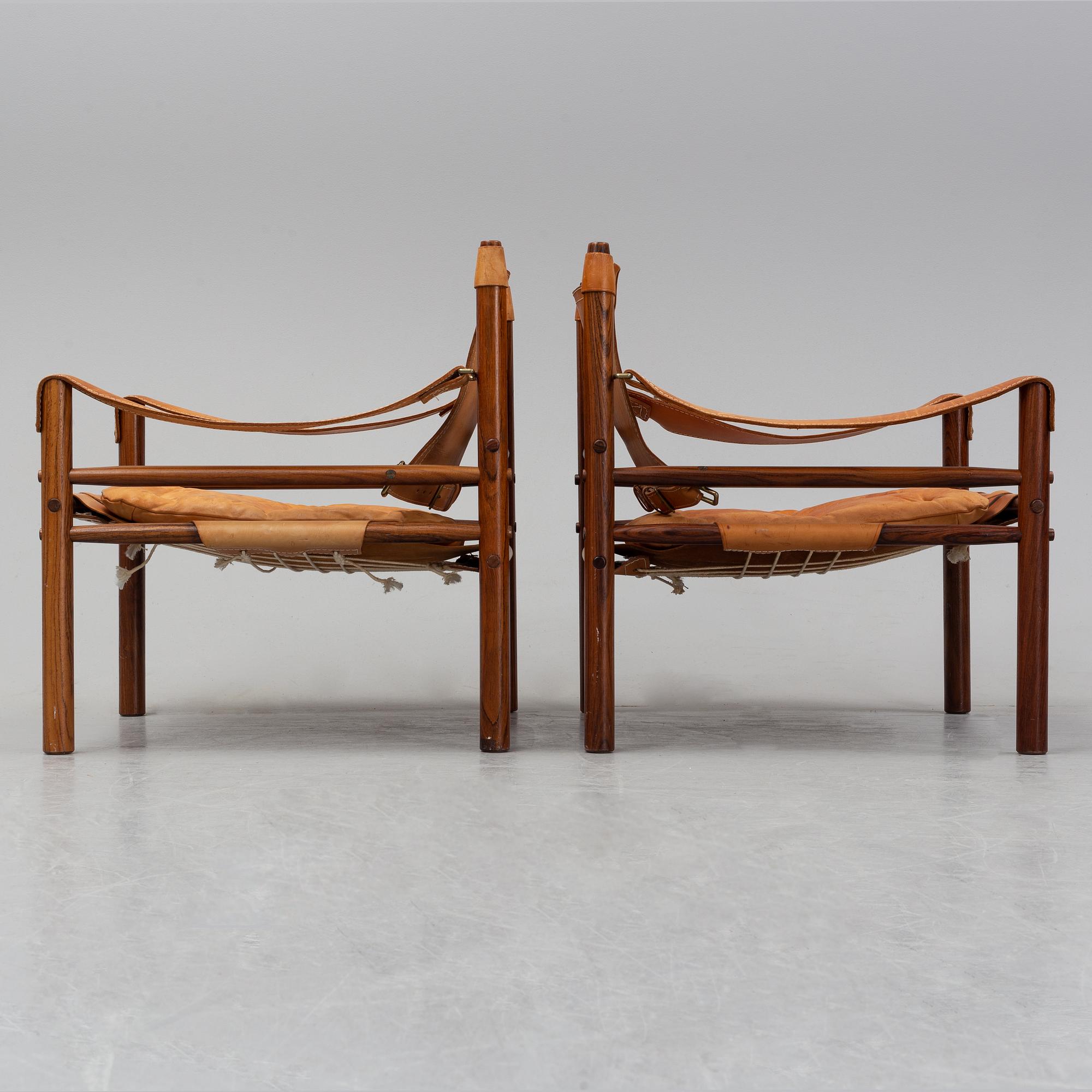 Arne Norell, fåtöljer ett par, "Sirocco", 1960-talets mitt. Modellen formgiven 1964.
