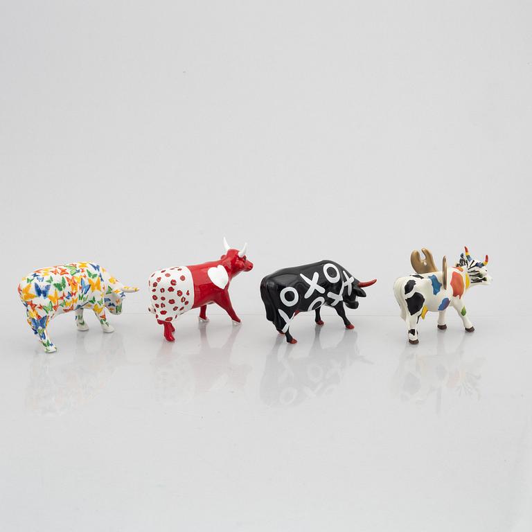 Figurines, 4 pcs, "Cow Parade", 2003-06.