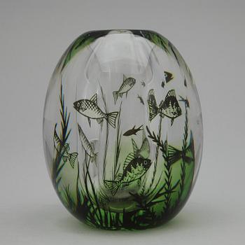 VAS, glas, fiskgraal, Edward Hald, Orrefors.