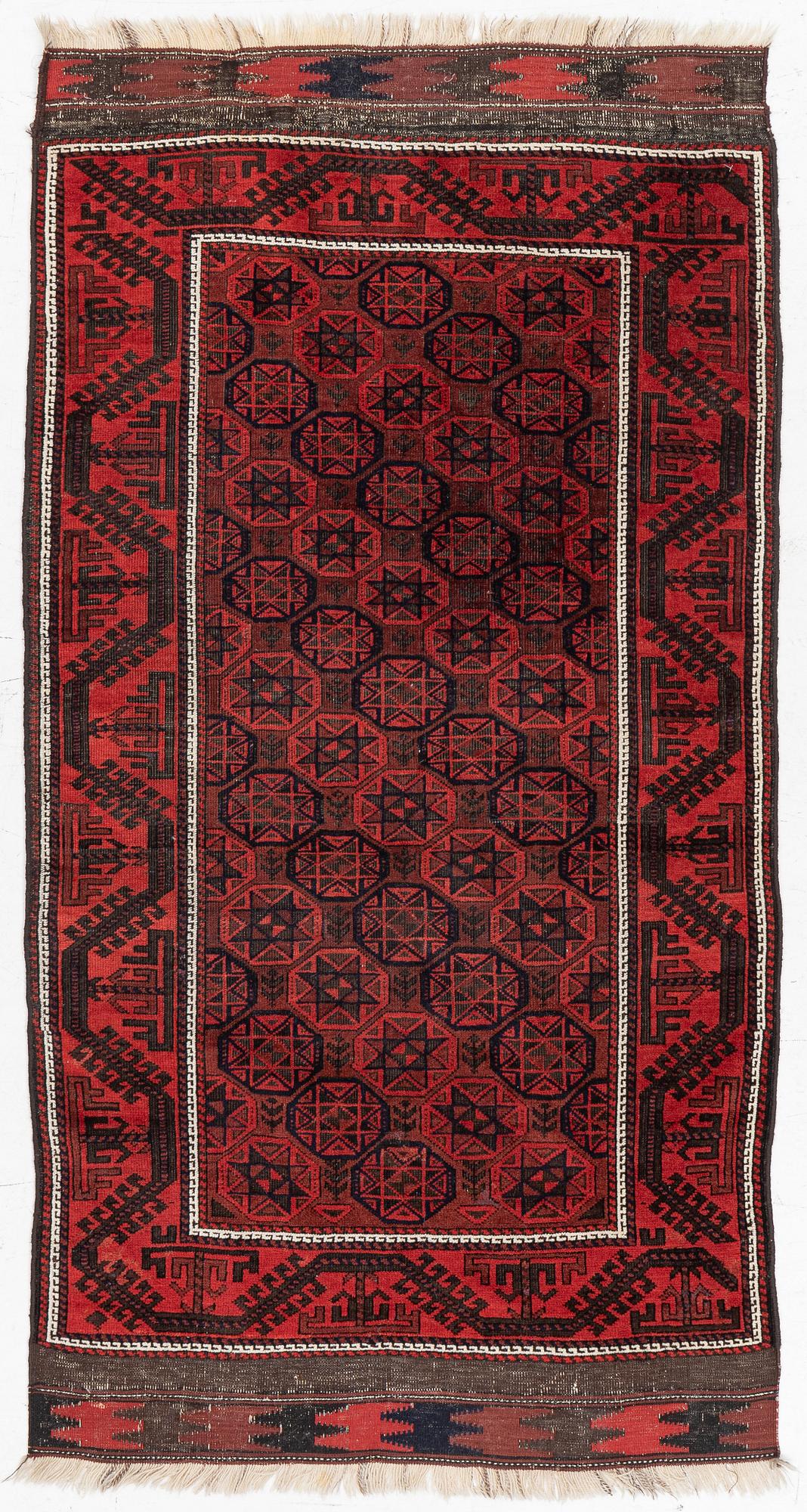Matta, antik, Beludj, ca 200 x 103-06 cm.