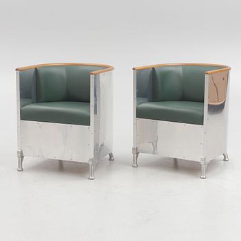 Mats Theselius, a pair of 'Aluminium Chair' armchairs, Källemo.