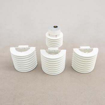 Boréns, wall lamps, 3 pcs, and ceiling lamp, second half of the 20th century.