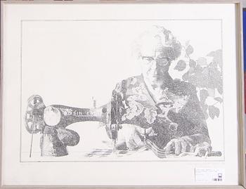 PARTI GRAFIK, 6 st, bla Roland Svensson, sign o numr 92/210.