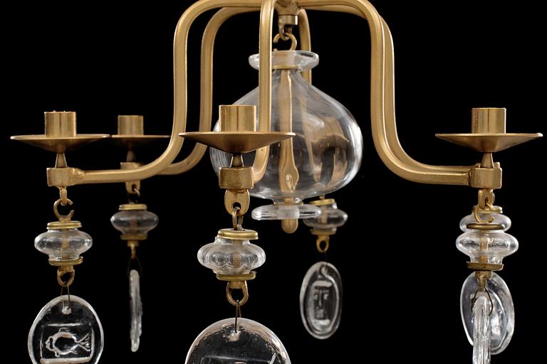 ERIK HÖGLUND, ljuskrona, Boda smide 1900-talets andra hälft.