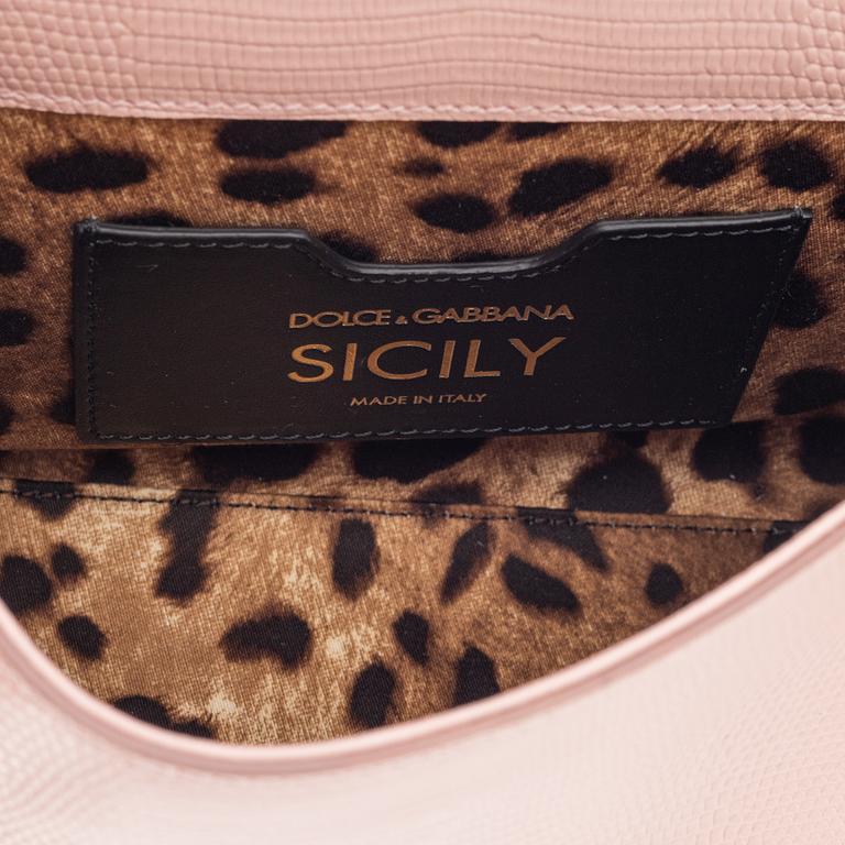 Dolce & Gabbana, a iguana-print leather 'Medium Sicily bag'.