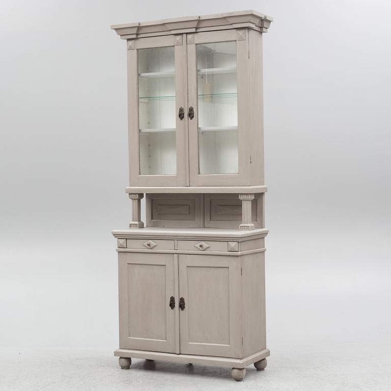 A two-part cabinet, around 1900.