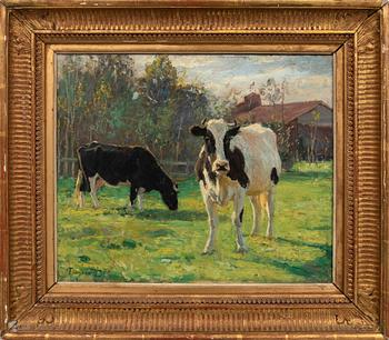 Carl Trägårdh, Cows in the Meadow.