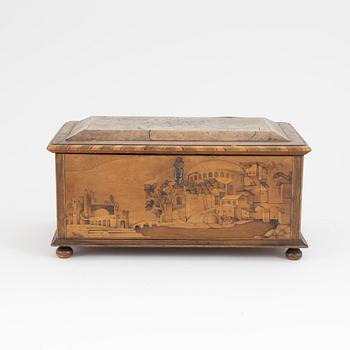 A wooden baroque and baroque style box, 17th-19th century.