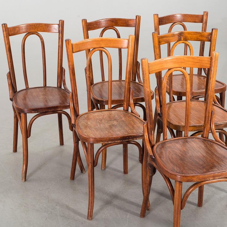 STOLAR, 6 st, Thonetstil, 1900-talets andra hälft.