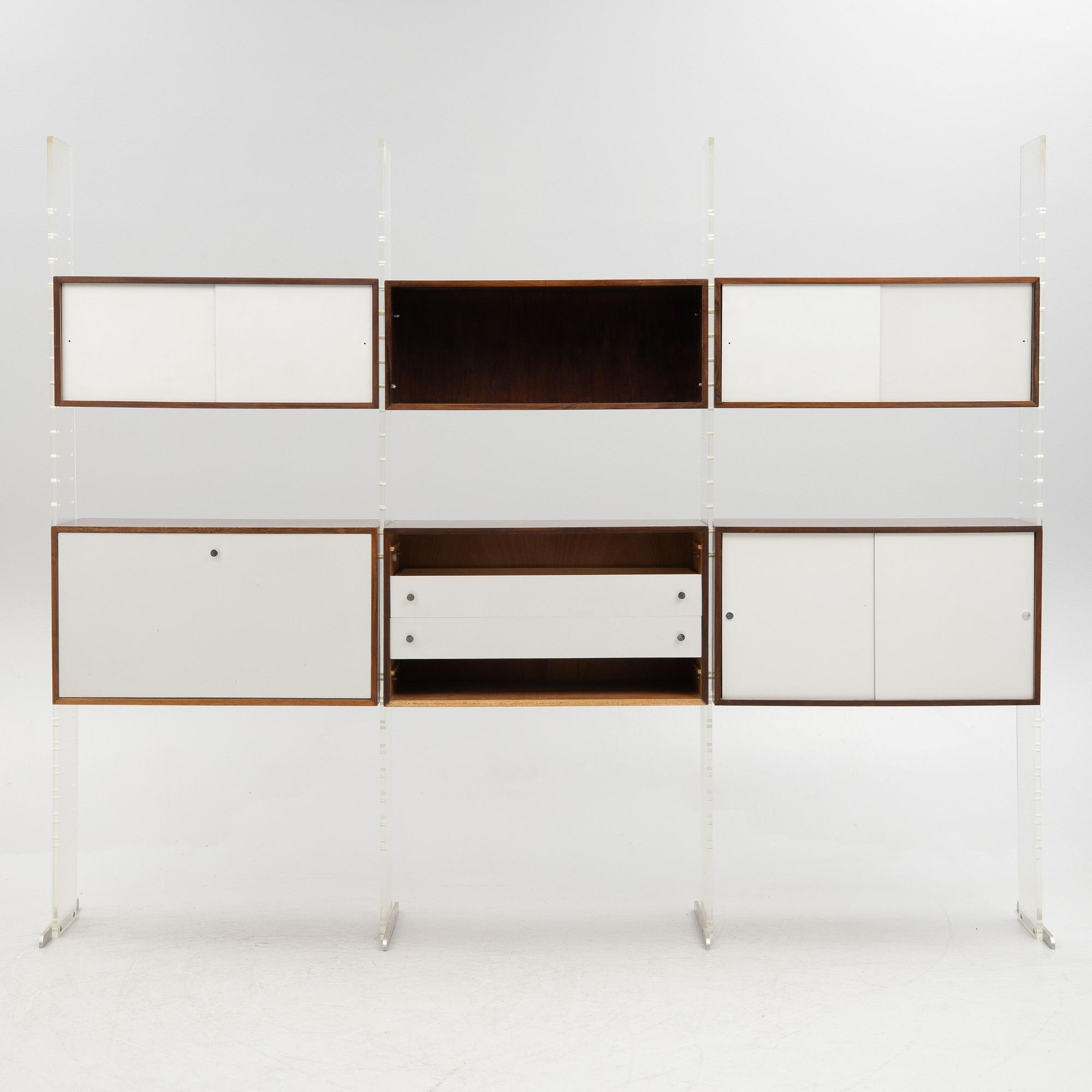 Poul Nørreklit, bokhylla / hyllsystem, "Jailhouse", Georg Petersens Møbelfabrik A/S, Danmark, 1960-tal.