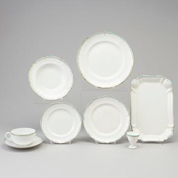 MATSERVIS, "Opak", Gustavsberg, 105 delar, flintgods, tillverkad 1895-1930.