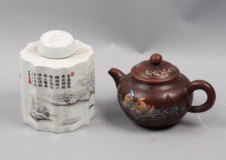 PARTI KERAMIK, 2 delar, Kina, 1900/2000-tal.