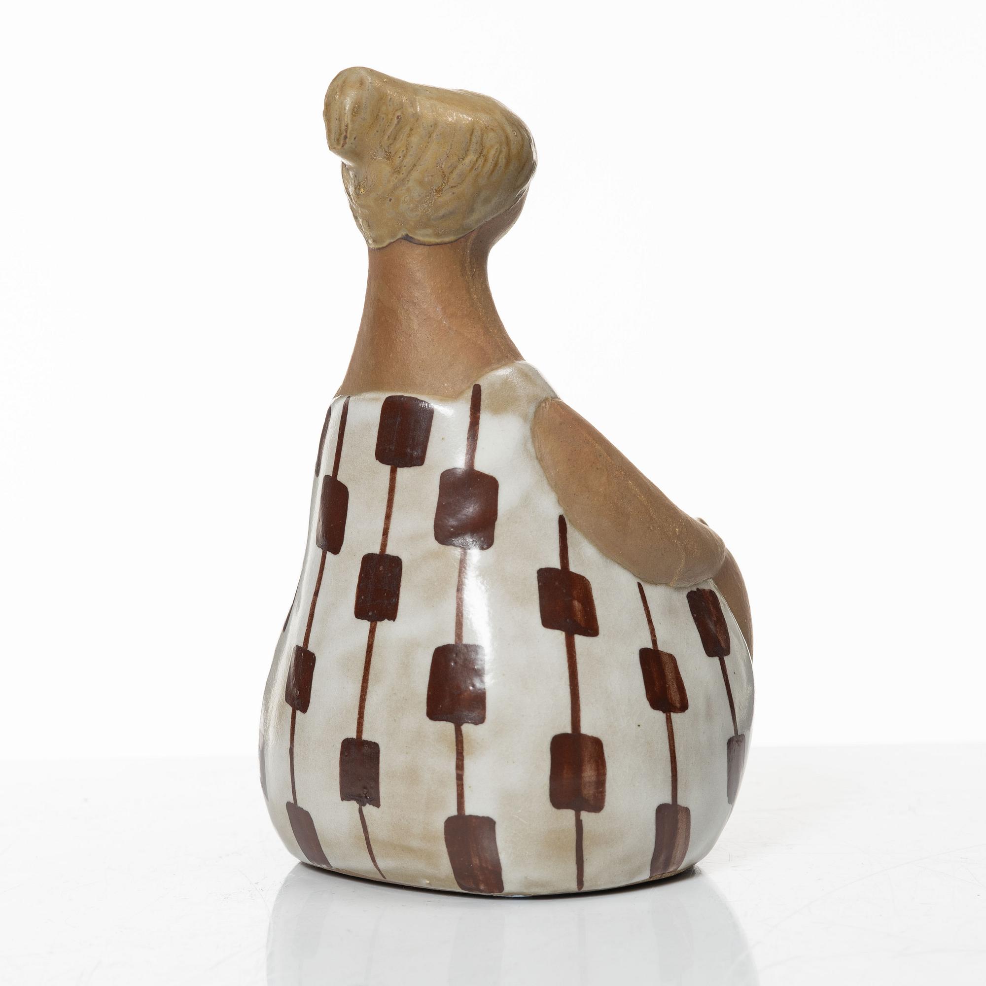 Lisa Larson, figurin, stengods, "Charlotta", Gustavsberg.