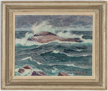 Oscar Hullgren, olja på duk, signerad.