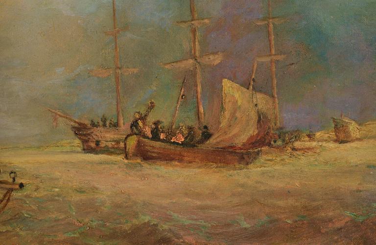 Clarkson Frederick Stanfield, Market boat on the Scheldt.