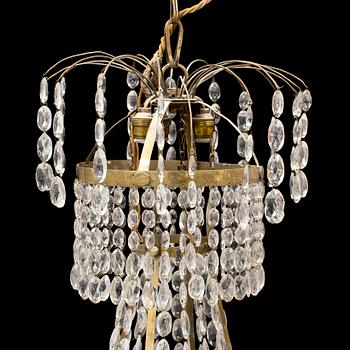 A late gustavian chandelier, early 19th century.