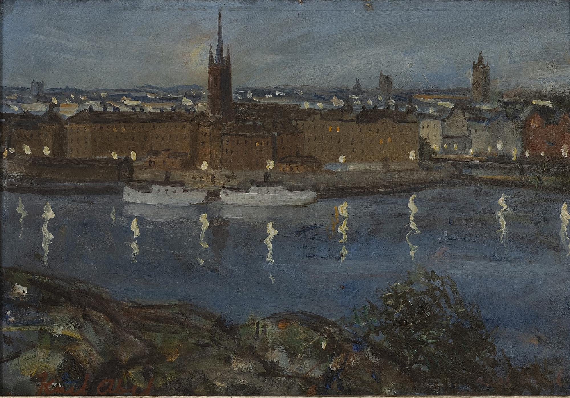 Karl Abel, oil on panel, signed.