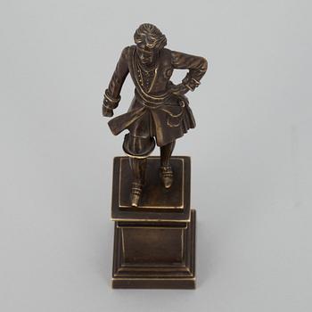 SKULPTUR, brons, Ryssland 1800-talets slut, Peter den Store.