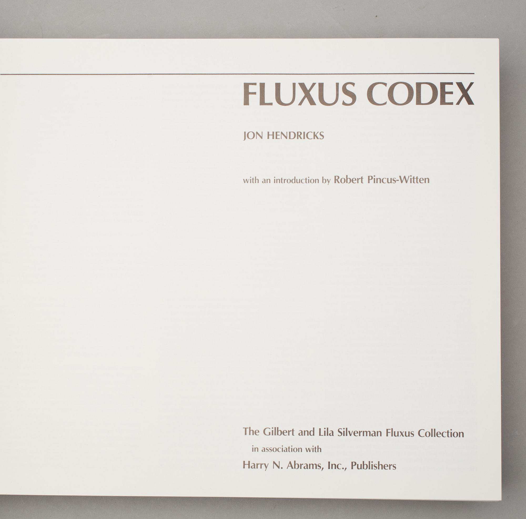 BOOKS, 2 vol, Fluxus Codex (1995), Paul Duncan & Bengt Wanselius: Regi Bergman (2008, CD).