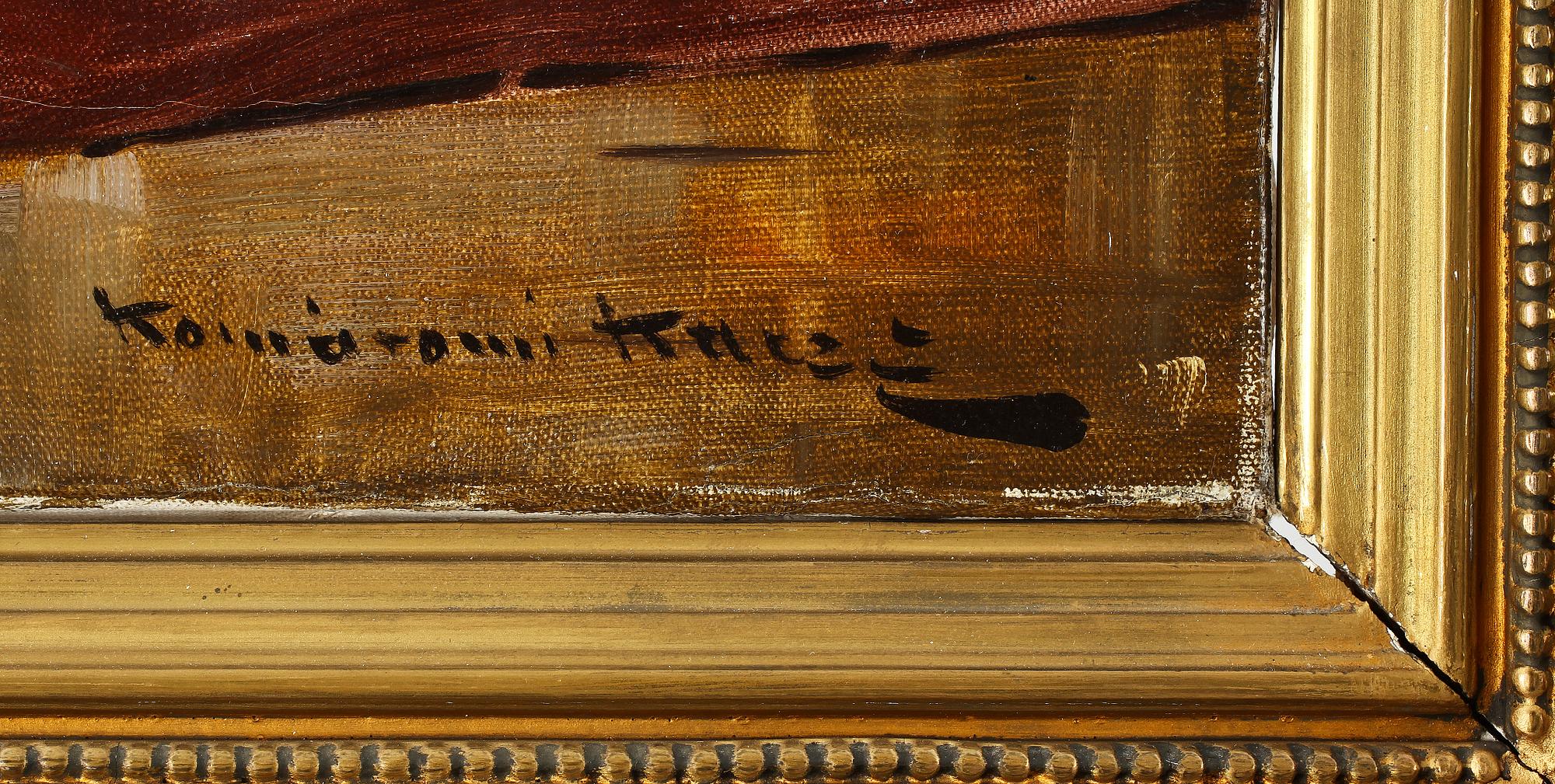 OKÄND KONSTNÄR, olja på duk, sign Kamarumi Kacze, 1900-tal.