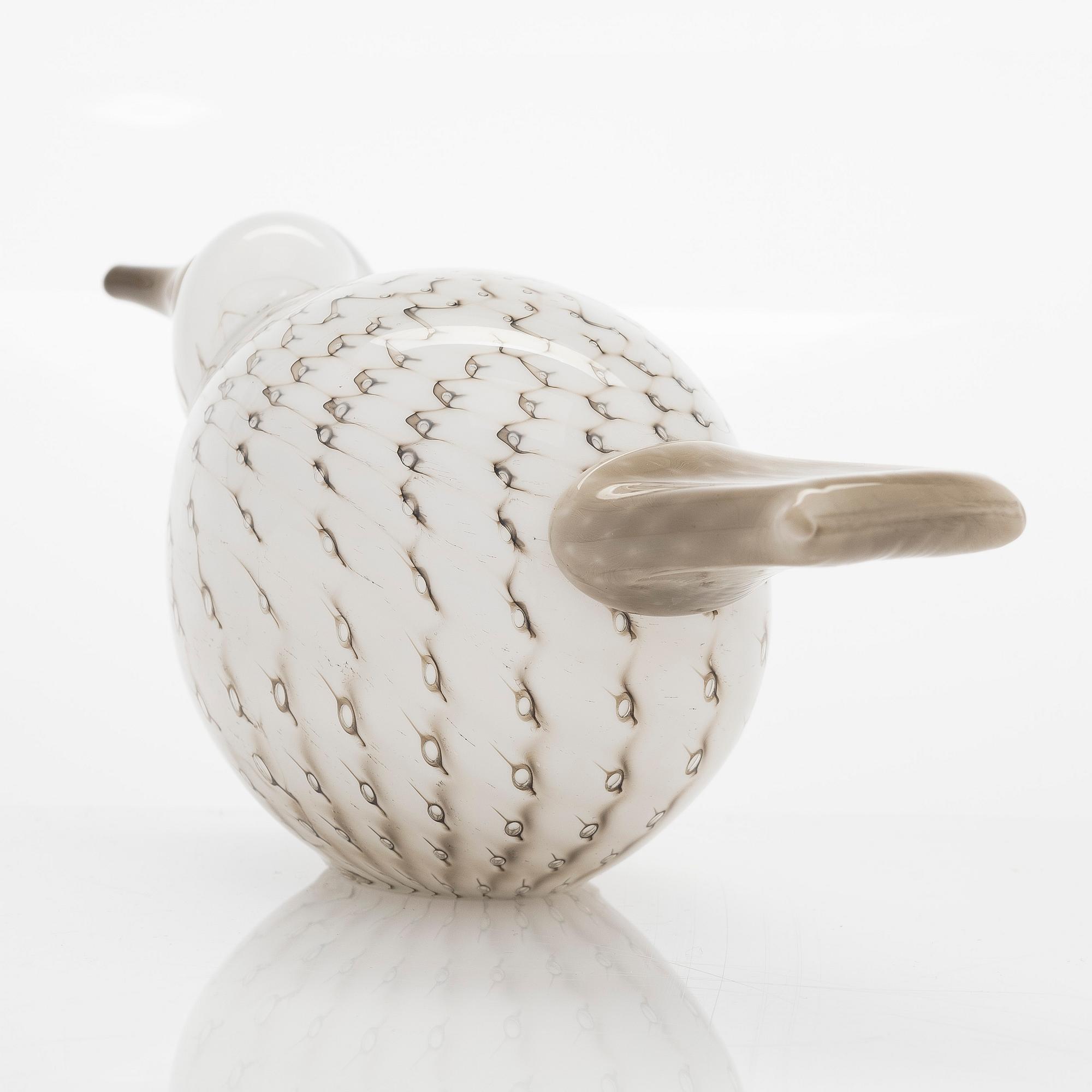 Oiva Toikka, lasilintu, "Raakel" ja muna "Raakelin tähden", signeerattu O. Toikka Nuutajärvi 2009.