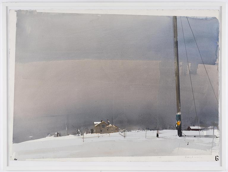 Lars Lerin, "Gimsøy, Lofoten".