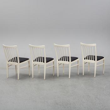 Carl Malmsten, A dining table with four chairs, Bodafors 1960's.