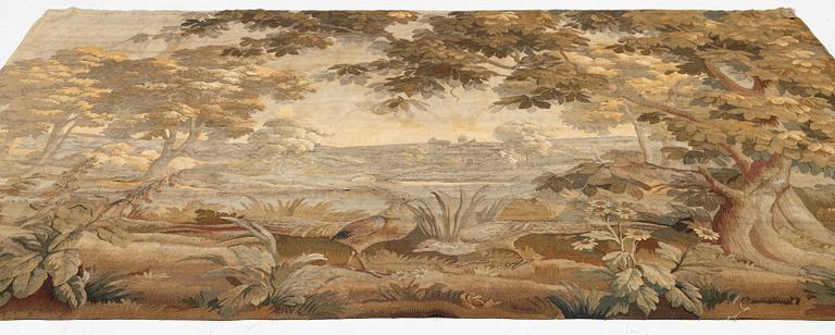 A french 'Verdur' tapestry, c. 200 x 289 cm, France, second half of the 19th century.