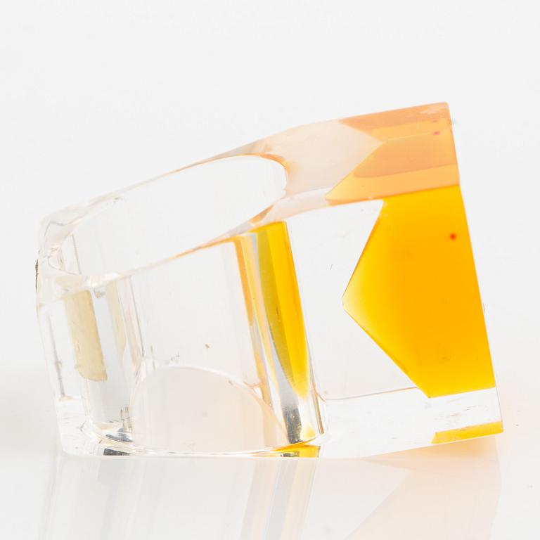 Siv Lagerström, three rings, acrylic plastic, 1970s.