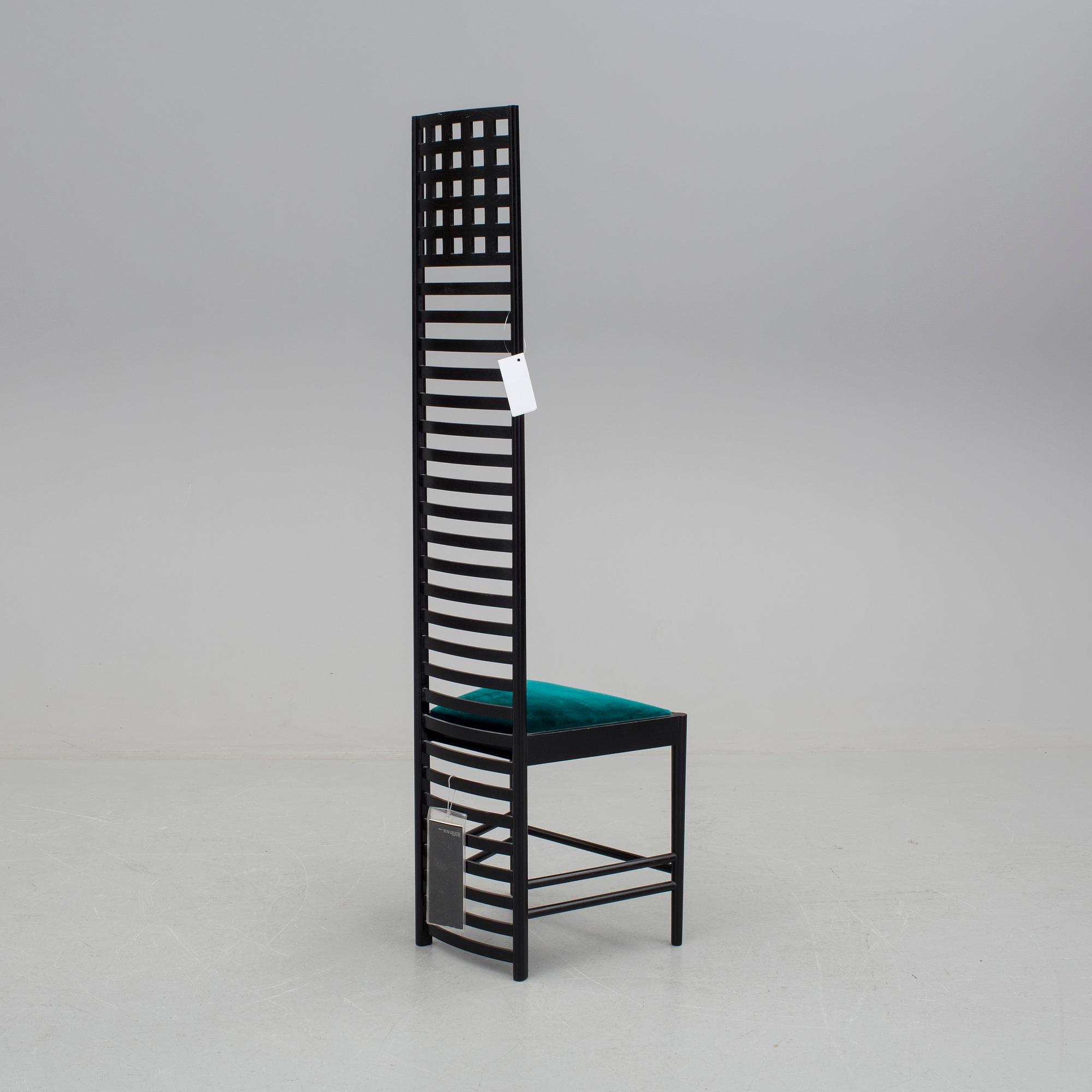 CHARLES RENNIE MACKINTOSH, stol, "Hill House 1", Cassina, Italien. Formgiven 1902.